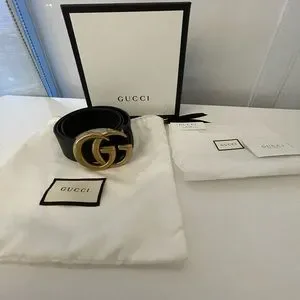 Gucci 2015 Re-edition Wide Leather Belt Size 75-30 2015 Re-Edition wide leather belt in black - Gucci | Mytheresa main image 4